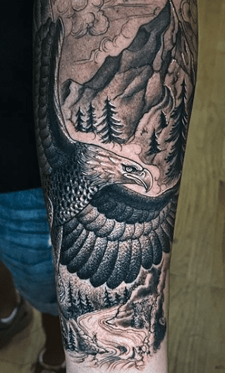 Jon Mesa Eagle Tattoo
