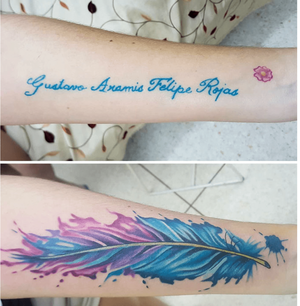 15 Clever Ex Name Tattoo Cover Up Ideas Removery