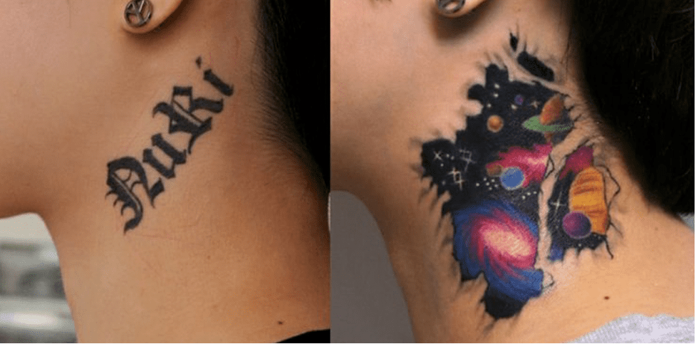 space tattoo cover up