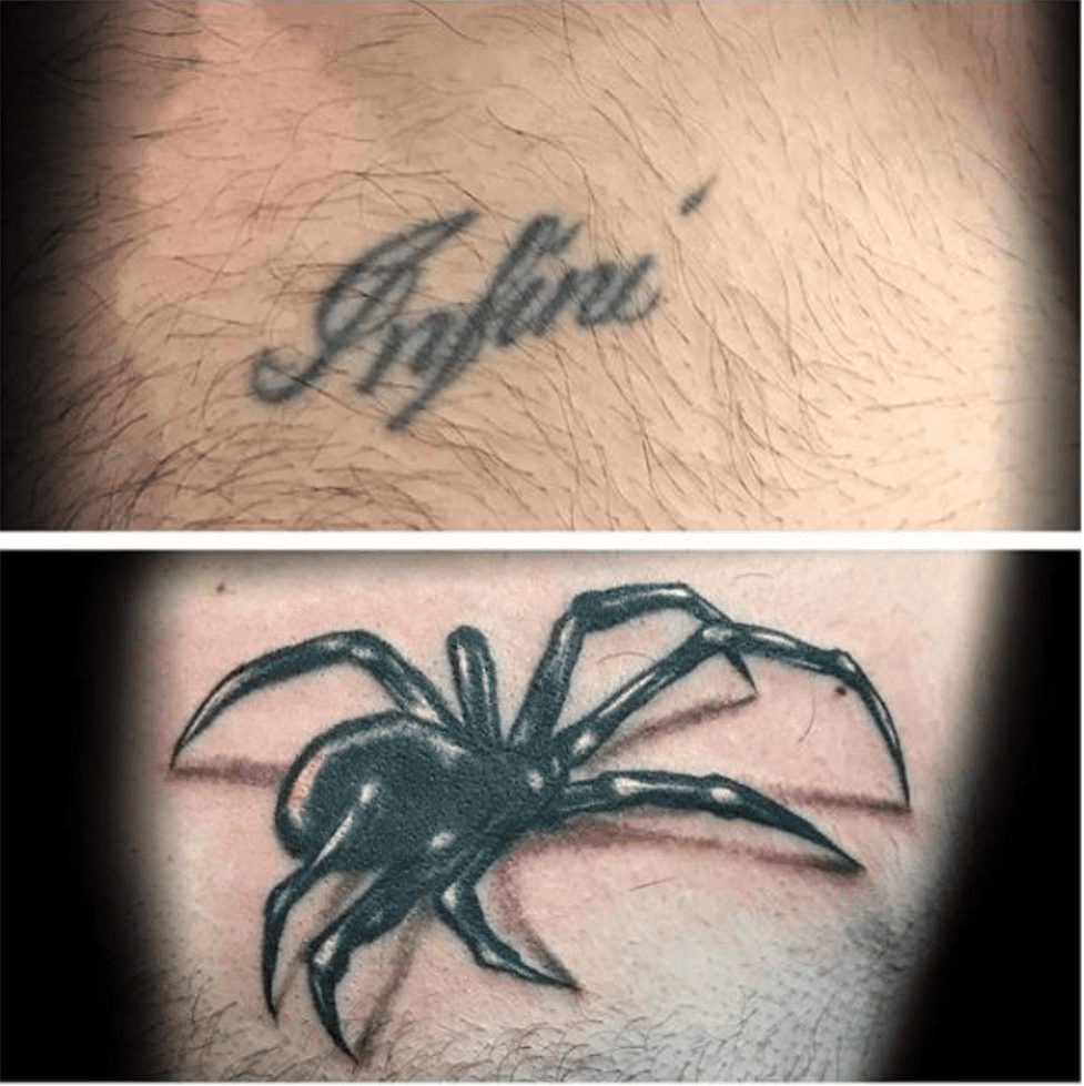 15 Clever Ex Name Tattoo Cover Up Ideas Removery