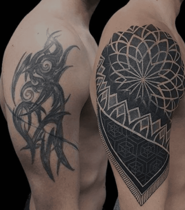 Tattoo Cover Up Shoulder Example