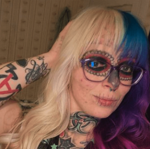 Alyssa Zebransky face tattoo