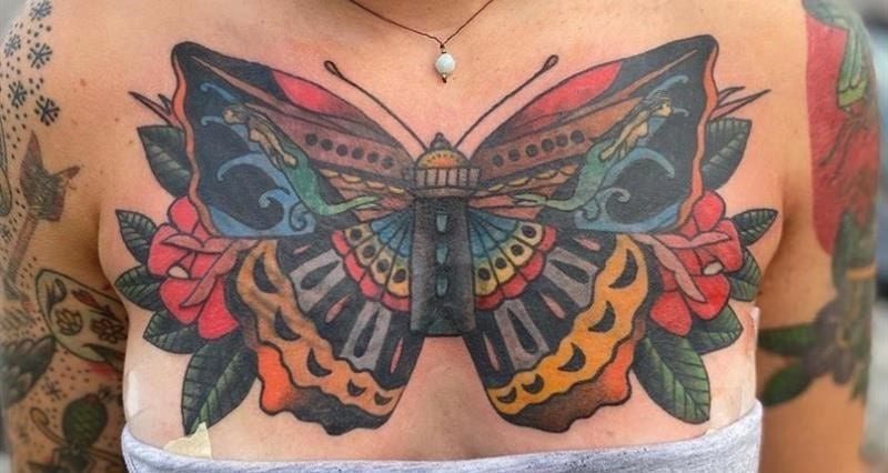 chest tattoo cover up #2