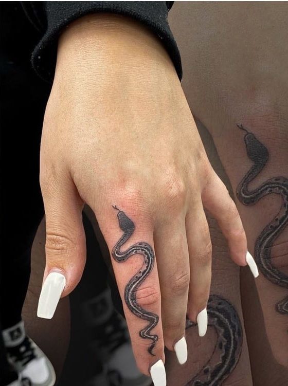 finger tattoo cover up idea #1