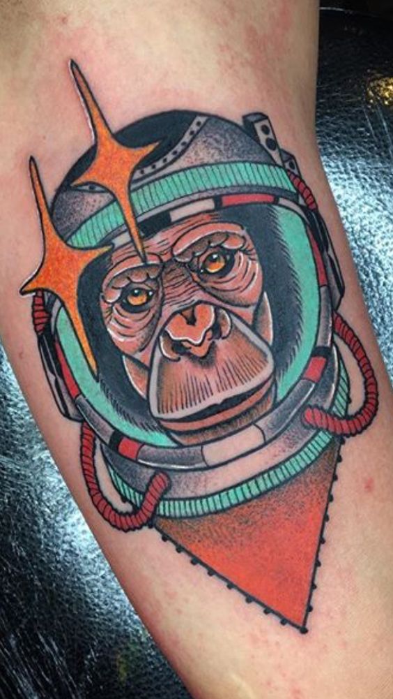monkey spaceman tattoo