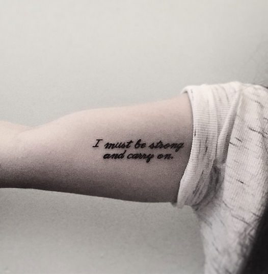 Inner Bicep Tattoo Quotes