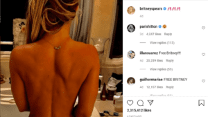 Britney Spears tattoos on back removed