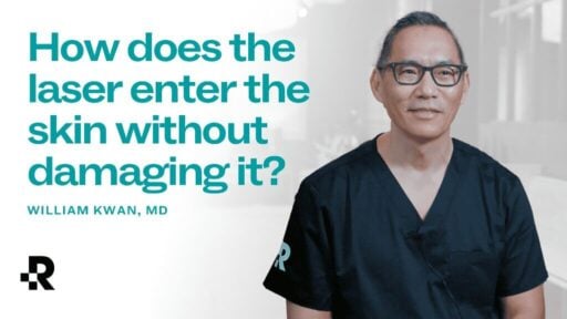How does the laser enter the skin for tattoo removal